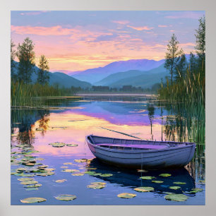 Meerboot Natuur Muurdecoratie Cadeau voor thuis Poster