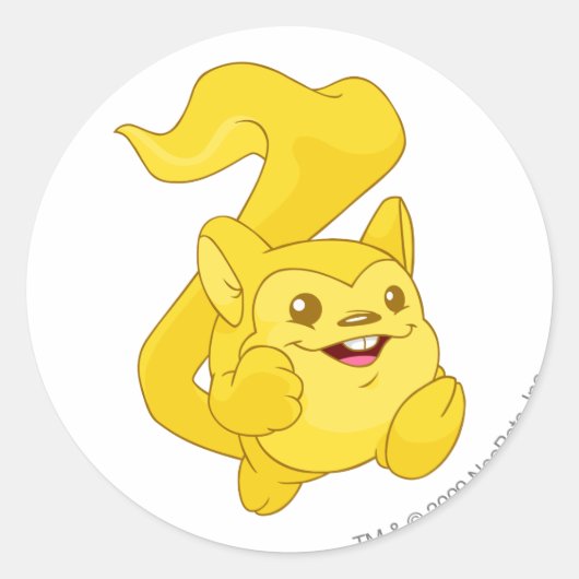 Meerca Gold Ronde Sticker (Voorkant)