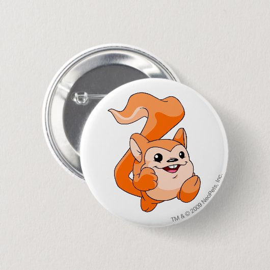 Meerca Sinaasappel Ronde Button 5,7 Cm (Voorkant /achterkant)