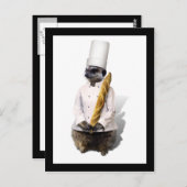 Meercat Chef met Baguette Briefkaart (Voorkant / Achterkant)