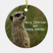 Meercat Merry Christmas Ornament (Voorkant)