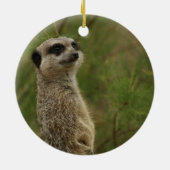 Meercat Merry Christmas Ornament (Achterkant)