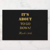 Meerdaagse bruidsschat likeurfles etiket (Enkel label)