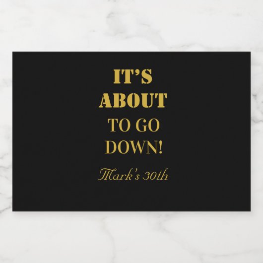 Meerdaagse bruidsschat likeurfles etiket (Enkel label)