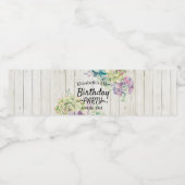 Meerdaagse Planten met een modern Succulent Rusti Waterfles Etiket (Enkel label)