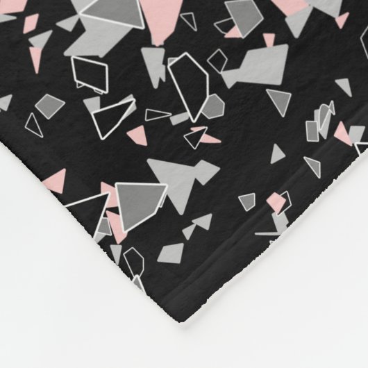 Meerdechips met abstracte textuur fleece deken (Hoek)