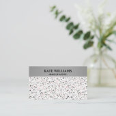 Meerdechips met abstracte textuur visitekaartje (Staand voorkant)