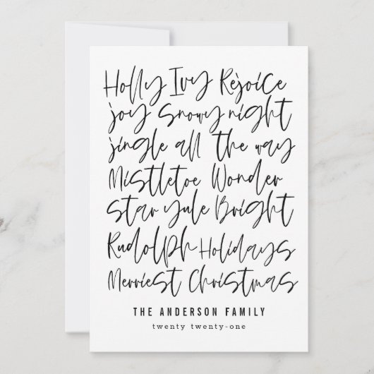 Meerdehandgetekende kerst voor typografie (Voorkant)