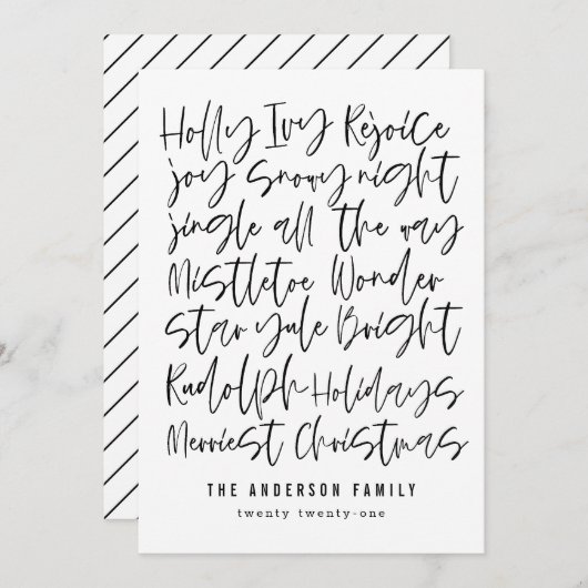 Meerdehandgetekende kerst voor typografie (Voorkant / Achterkant)