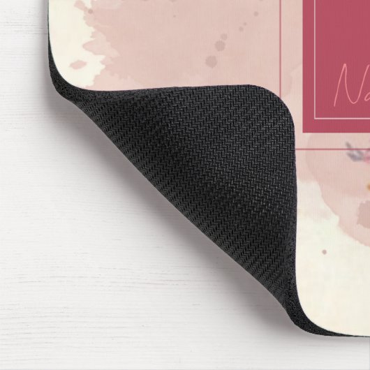 Meerdejaars oranje Elegant border burgandy roze Muismat (Hoek)