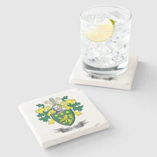 Meerdeklaag van wapens stenen onderzetter (Zijkant)