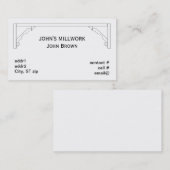 Meerdelige gegoten vormgeving voor Millwork Visitekaartje (Voorkant / Achterkant)