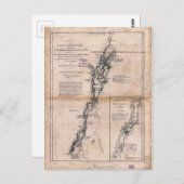 Meerdenmeer van het George Crown Point Map (1776) Briefkaart (Voorkant / Achterkant)