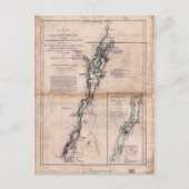 Meerdenmeer van het George Crown Point Map (1776) Briefkaart (Voorkant)