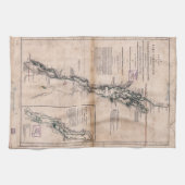 Meerdenmeer van het George Crown Point Map (1776) Theedoek (Horizontaal)