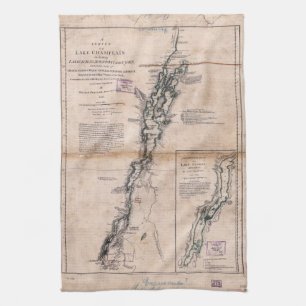 Meerdenmeer van het George Crown Point Map (1776) Theedoek