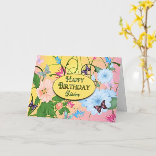 MEERDERDAG - ZISTER - BUTTERFLIES/STROMEN KAART (Gele Bloem)