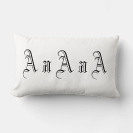 Meerdere A-monogram in zwart-wit Kussen