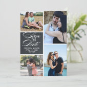 Meerdere afbeeldingen portret bruiloft opslaan van save the date (Staand voorkant)