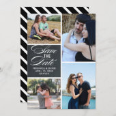 Meerdere afbeeldingen portret bruiloft opslaan van save the date (Voorkant / Achterkant)