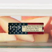 Meerdere Amerikaanse vlag 1776 retouradres Labels (Aangebracht)