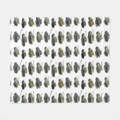 Meerdere Amerikaanse WW2-tanks en gepantserde voer Fleece Deken (Voorkant (Horizontaal))