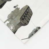 Meerdere Amerikaanse WW2-tanks en gepantserde voer Fleece Deken (Hoek)