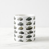 Meerdere Amerikaanse WW2-tanks en gepantserde voer Koffiemok (Center)