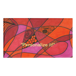 Meerdere bedden en knuppels in het ontwerp van war naambadge