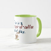 Meerdere bekers van koffie-dag mok (Voorkant rechts)