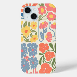 Meerdere Bloemen - Boho Telefoonhoesje iPhone 15 Case