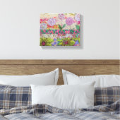 Meerdere bloemen canvas afdruk (Insitu (Slaapkamer))