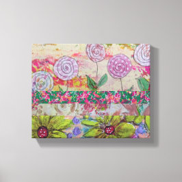 Meerdere bloemen canvas afdruk