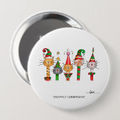 MEERDERE CHRISTMAS! Knoop Ronde Button 4,0 Cm (Voorkant /achterkant)
