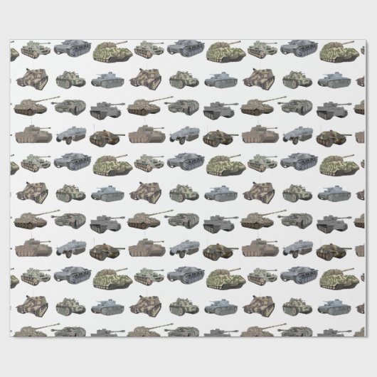 Meerdere Duitse WW2-tanks Cadeaupapier (Vlak)
