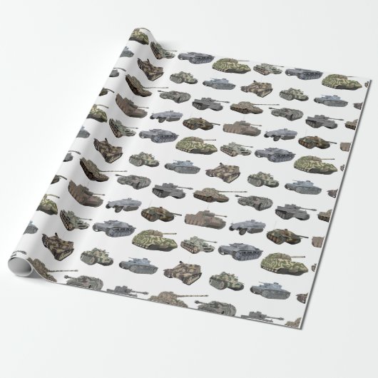 Meerdere Duitse WW2-tanks Cadeaupapier (Uitgerold)