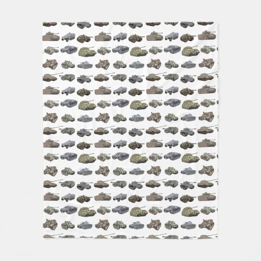 Meerdere Duitse WW2-tanks Fleece Deken (Voorkant)