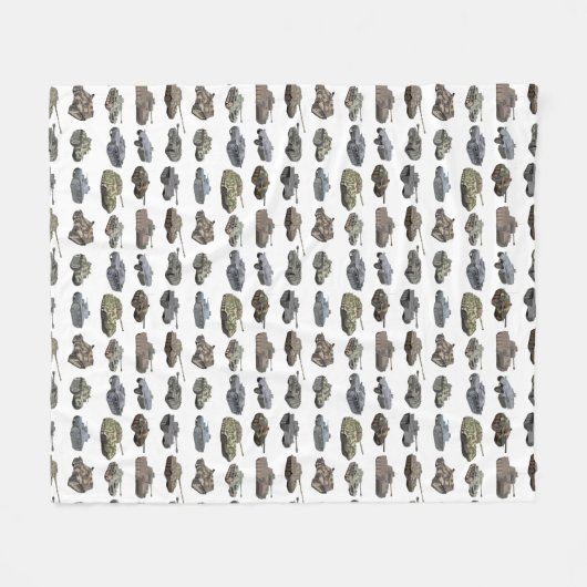 Meerdere Duitse WW2-tanks Fleece Deken (Voorkant (Horizontaal))