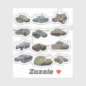 Meerdere Duitse WW2-tanks Sticker (Vel)