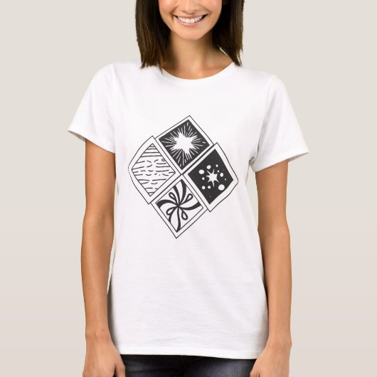 Meerdere elementen opnemen, abstracte beelden t-shirt (Voorkant)