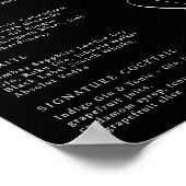 Meerdere en minimale streepjesmenuscript zwart mon poster (Hoek)