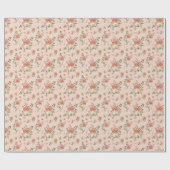 Meerdere Floral op roze Cadeaupapier (Vlak)