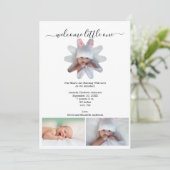 Meerdere foto Baby Boy of Girl Geboorteaankondigin Feestdagenkaart (Staand voorkant)