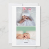 Meerdere foto Baby Boy of Girl Geboorteaankondigin Feestdagenkaart (Achterkant)