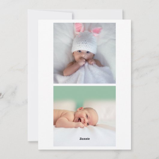 Meerdere foto Baby Boy of Girl Geboorteaankondigin Feestdagenkaart (Achterkant)