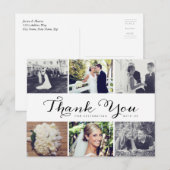 Meerdere foto bruiloft Dank u Briefkaart (Voorkant / Achterkant)