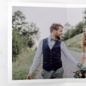 Meerdere foto bruiloft trifold dank u kaart (Binnenzijde eerst)