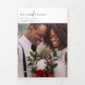 Meerdere foto bruiloft trifold dank u kaart (Cover)