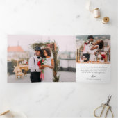 Meerdere foto bruiloft trifold dank u kaart (Binnen)