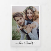 Meerdere foto bruiloft trifold dank u kaart (Cover)